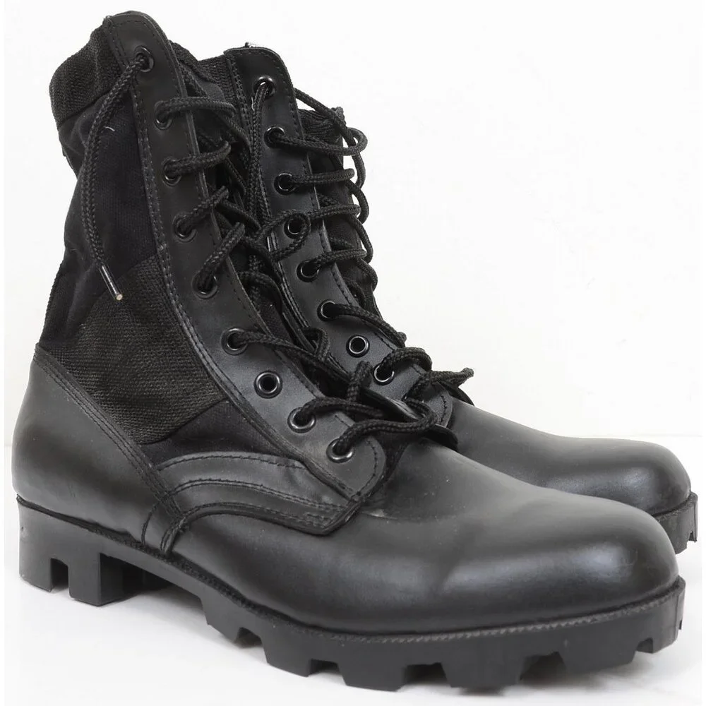 New Jungle Combat Boots Men's 12R Tactical Lace Up Military Work‎ Boots Vegan